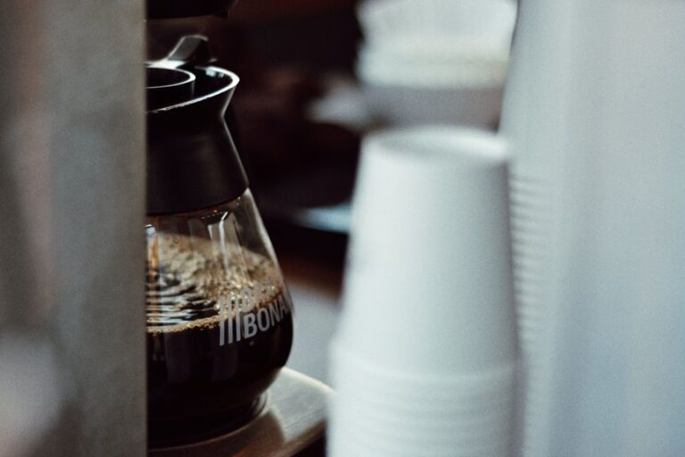 brewing coffee with steam