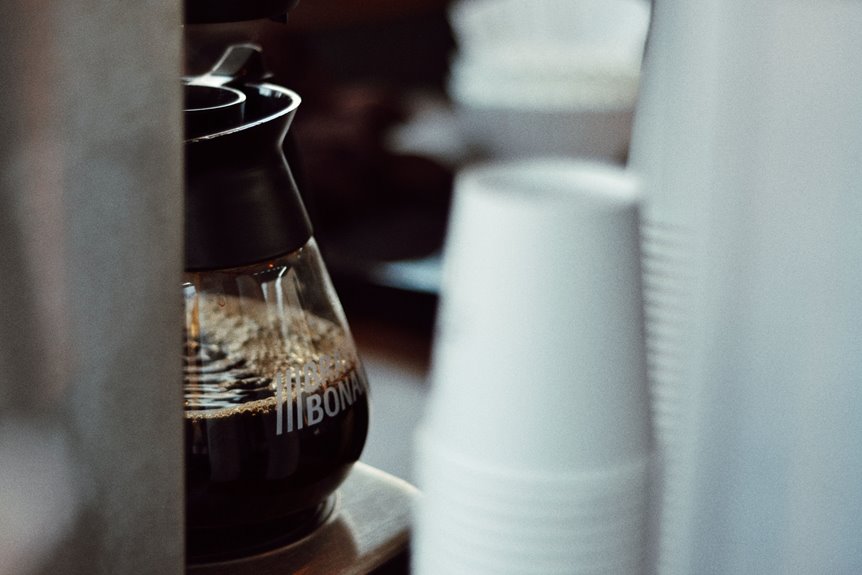 brewing coffee with steam